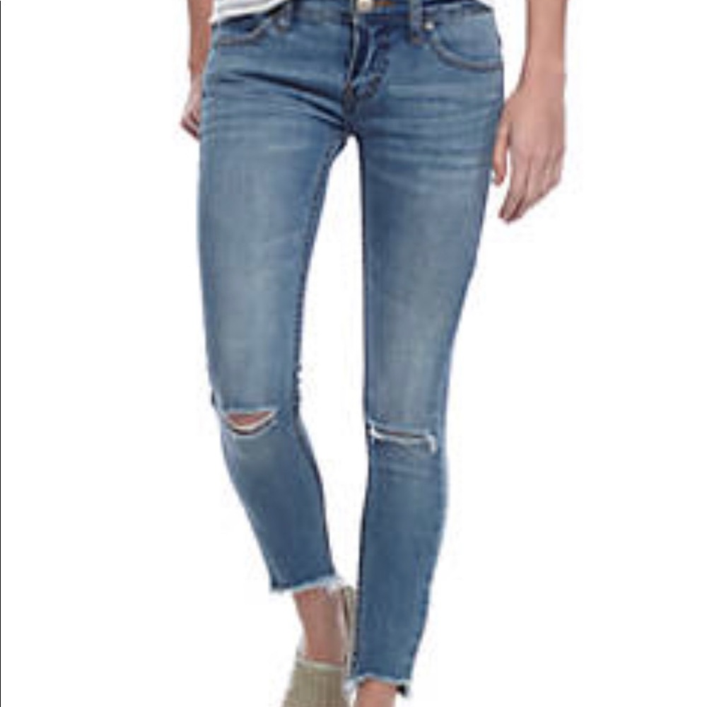 Free People destroyed skinny jeans